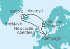 Itinerario del Crucero Reino Unido, Islandia y Noruega - AIDA