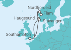 Itinerario del Crucero Fiordos Noruegos - MSC Cruceros