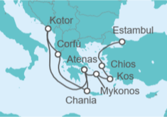 Itinerario del Crucero Grecia, Montenegro - Celestyal Cruises