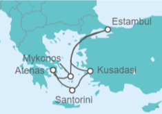 Itinerario del Crucero Islas Griegas y Turquía 2025 - Royal Caribbean
