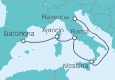 Itinerario del Crucero Mediterráneo occidental - Royal Caribbean