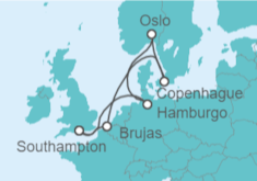 Itinerario del Crucero Alemania, Noruega, Dinamarca, Bélgica - Royal Caribbean