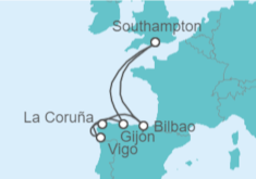 Itinerario del Crucero España - Royal Caribbean