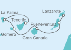 Itinerario del Crucero Crucero en el archipiélago de las Canarias, el dulzor de una eterna primavera - CroisiMer