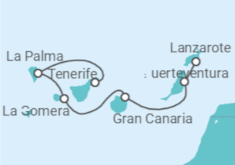 Itinerario del Crucero Crucero en el archipiélago de las Canarias, el dulzor de una eterna primavera (puerto-puerto) - CroisiMer