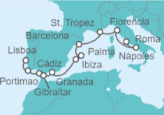 Itinerario del Crucero Desde Lisboa a Civitavecchia (Roma) - NCL Norwegian Cruise Line