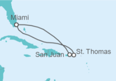 Itinerario del Crucero Islas Vírgenes  - Carnival Cruise Line