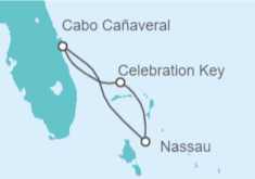 Itinerario del Crucero De Cabo Cañaveral a Bahamas - Carnival Cruise Line