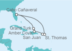 Itinerario del Crucero Bahamas, Puerto Rico, Islas Vírgenes - EEUU - Carnival Cruise Line