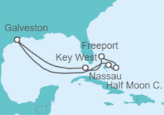 Itinerario del Crucero Bahamas desde Galveston - Carnival Cruise Line