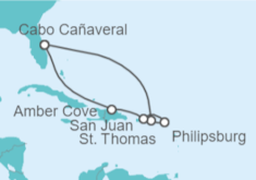 Itinerario del Crucero Islas Vírgenes - EEUU, Saint Maarten, Puerto Rico - Carnival Cruise Line