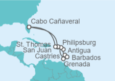 Itinerario del Crucero Islas Vírgenes - EEUU, Antigua Y Barbuda, Santa Lucía, Barbados, Saint Maarten, Islas Vírgenes - ... - Carnival Cruise Line