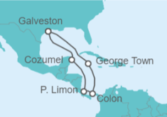 Itinerario del Crucero México, Costa Rica, Panamá, Islas Caimán - Carnival Cruise Line