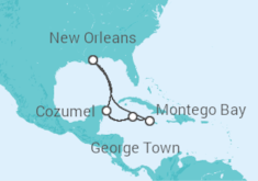 Itinerario del Crucero Jamaica, Islas Caimán y México - Carnival Cruise Line