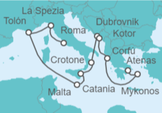 Itinerario del Crucero Italia, Francia, Malta, Croacia, Grecia - Oceania Cruises