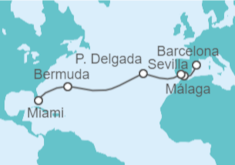 Itinerario del Crucero De Barcelona a Miami - Carnival Cruise Line