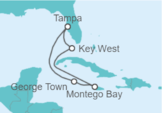 Itinerario del Crucero Estados Unidos (EE.UU.), Jamaica, Islas Caimán - Carnival Cruise Line