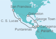 Itinerario del Crucero México, Costa Rica, Panamá, Colombia, Islas Caimán - Carnival Cruise Line