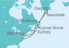 Itinerario del Crucero Canadá - Carnival Cruise Line