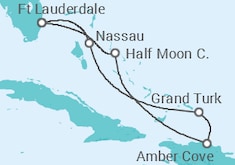 Itinerario del Crucero Caribe Tropical - Holland America Line