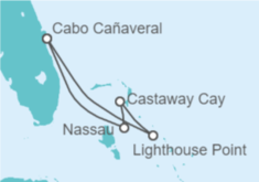 Itinerario del Crucero Bahamas, Castaway Cay y Lighthouse Point - Disney Cruise Line