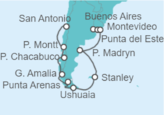 Itinerario del Crucero Desde Buenos Aires (Argentina) a San Antonio (Santiago de Chile) - Holland America Line