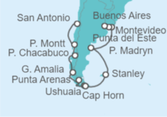 Itinerario del Crucero Desde San Antonio (Santiago de Chile) a Buenos Aires (Argentina) - Holland America Line
