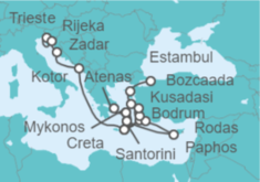 Itinerario del Crucero Desde Trieste (Italia) a Estambul (Turquía) - Oceania Cruises
