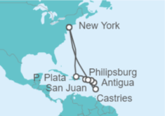 Itinerario del Crucero Caribe: República Dominicana y Sta Lucía - NCL Norwegian Cruise Line