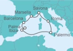 Itinerario del Crucero España, Italia y Francia - Costa Cruceros