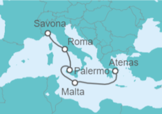 Itinerario del Crucero Malta e Italia - Costa Cruceros