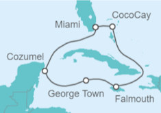 Itinerario del Crucero Jamaica, Islas Caimán, México - Royal Caribbean