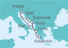 Itinerario del Crucero Italia, Montenegro, Grecia y Croacia - Costa Cruceros