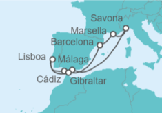 Itinerario del Crucero España, Portugal, Gibraltar, Francia - Costa Cruceros