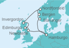 Itinerario del Crucero Reino Unido, Noruega - Costa Cruceros