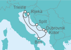 Itinerario del Crucero Italia, Montenegro, Croacia - Costa Cruceros