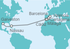 Itinerario del Crucero Bahamas, España - Royal Caribbean