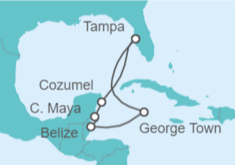 Itinerario del Crucero México, Belice, Islas Caimán - Royal Caribbean