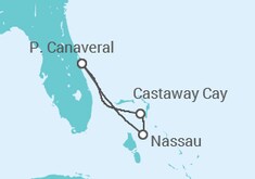 Itinerario del Crucero Bahamas desde Orlando - Disney Cruise Line