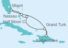 Itinerario del Crucero Caribe Tropical - Holland America Line