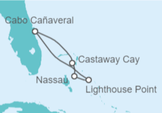 Itinerario del Crucero Bahamas, Castaway Cay y Lighthouse Cay  - Disney Cruise Line