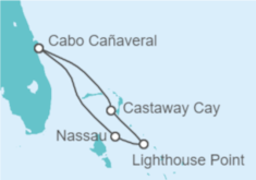 Itinerario del Crucero Nassau, Lighthouse Point y Castaway Cay  - Disney Cruise Line