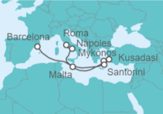 Itinerario del Crucero Malta, Grecia, Turquía, Italia - Celebrity Cruises