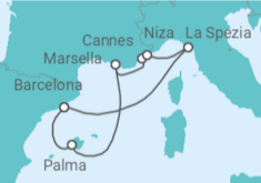 Itinerario del Crucero España, Francia - Celebrity Cruises