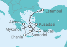 Itinerario del Crucero Islas Griegas y Turquía - Celebrity Cruises