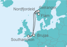 Itinerario del Crucero Fiordos Noruegos y Bélgica - Celebrity Cruises