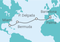 Itinerario del Crucero De Miami a Barcelona - Celebrity Cruises