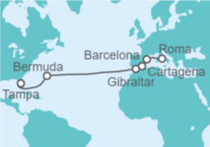 Itinerario del Crucero De Tampa a Roma - Celebrity Cruises