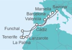 Itinerario del Crucero Islas Canarias - Costa Cruceros