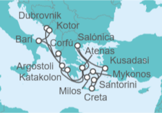 Itinerario del Crucero Grecia, Croacia, Montenegro, Turquía - Celestyal Cruises